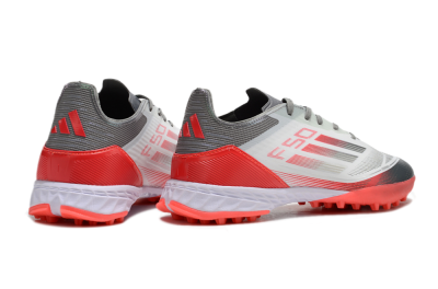 Adidas F50 Pro TF Football Shoes - White/Silver/Red