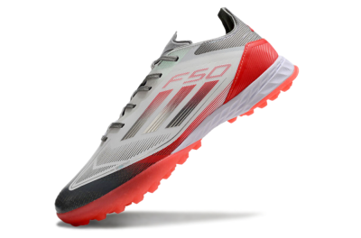 Adidas F50 Pro TF Football Shoes - White/Silver/Red