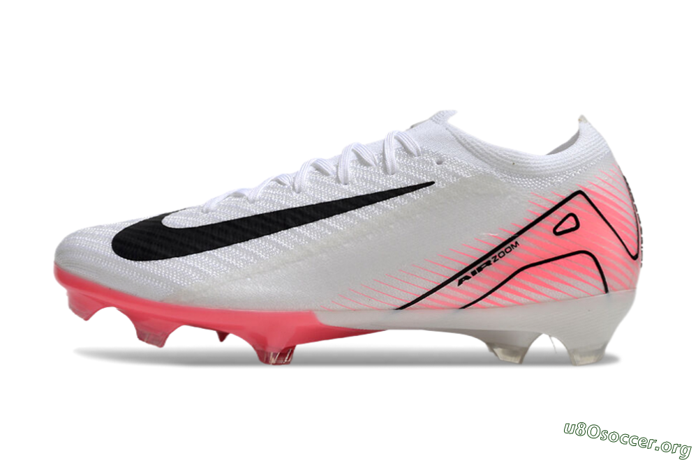 Nike Air Zoom Mercurial Vapor 16 Elite FG Football Boots - White/Black/Pink 3