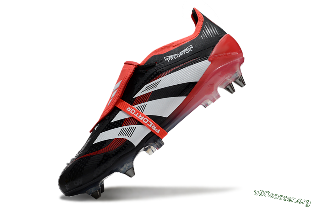 Adidas Predator 25 Elite Foldover Tongue SG Football Boots - Black/White/Red 5