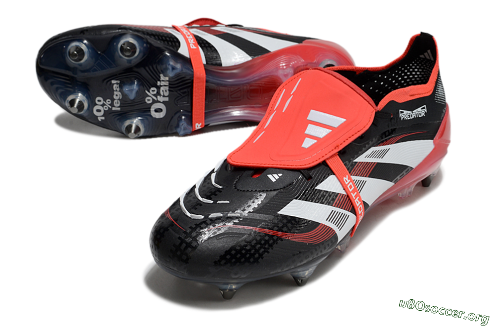 Adidas Predator 25 Elite Foldover Tongue SG Football Boots - Black/White/Red 0