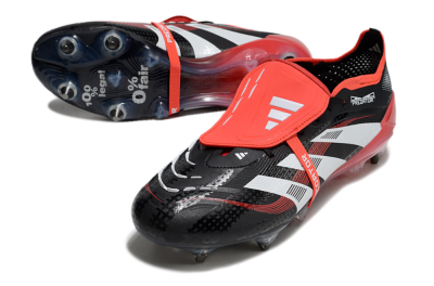 Adidas Predator 25 Elite Foldover Tongue SG Football Boots - Black/White/Red
