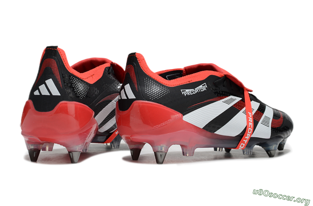 Adidas Predator 25 Elite Foldover Tongue SG Football Boots - Black/White/Red 6