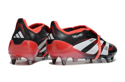 Adidas Predator 25 Elite Foldover Tongue SG Football Boots - Black/White/Red