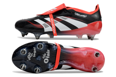 Adidas Predator 25 Elite Foldover Tongue SG Football Boots - Black/White/Red