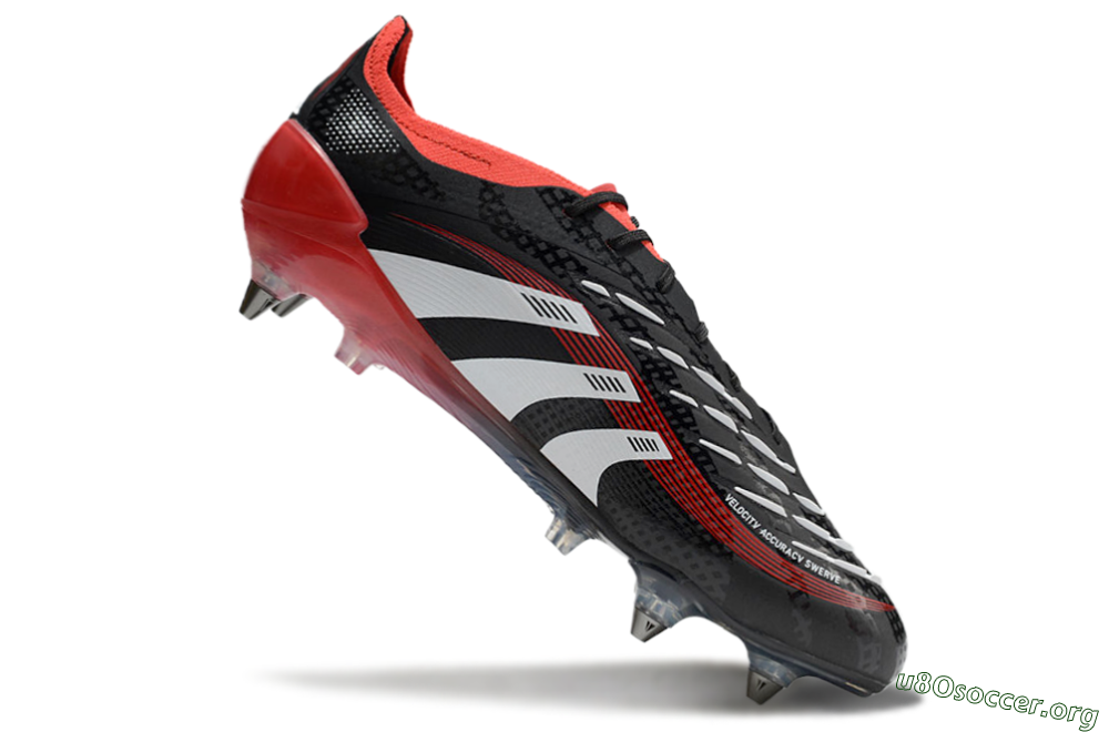 Adidas Predator 25 Elite SG Football Boots - Black/White/Red 4