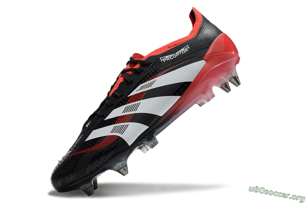 Adidas Predator 25 Elite SG Football Boots - Black/White/Red 5