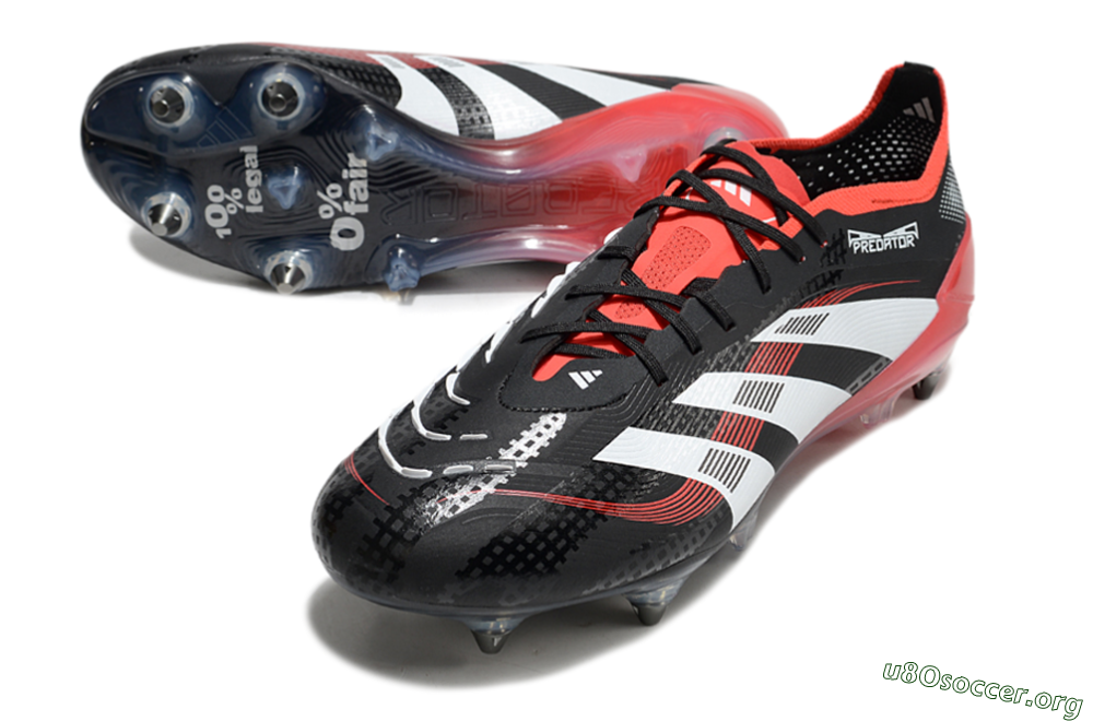 Adidas Predator 25 Elite SG Football Boots - Black/White/Red 0