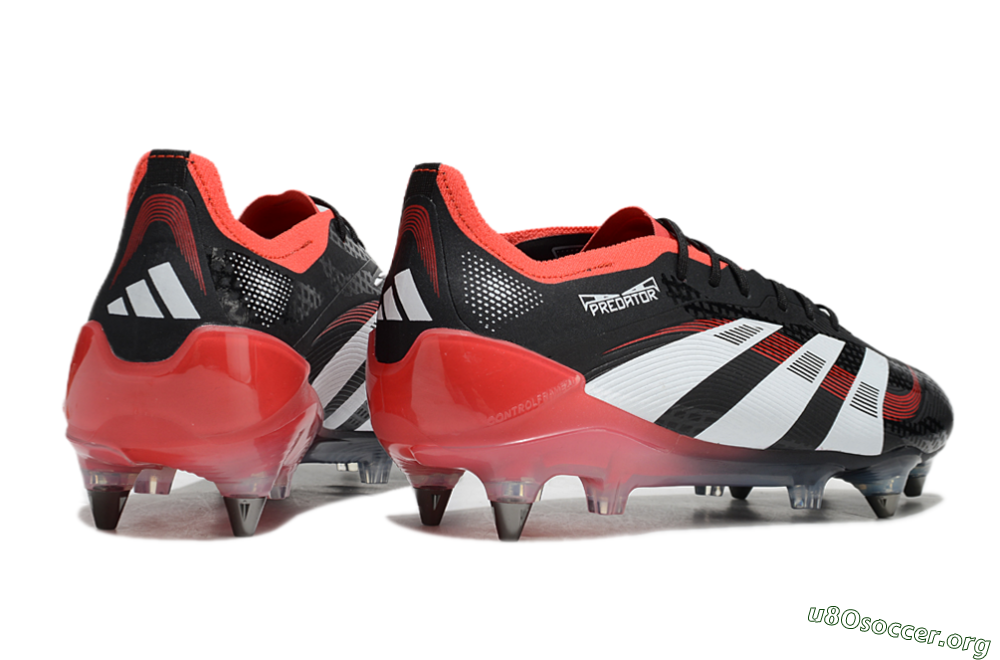 Adidas Predator 25 Elite SG Football Boots - Black/White/Red 6