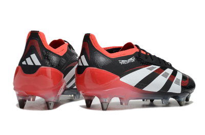 Adidas Predator 25 Elite SG Football Boots - Black/White/Red