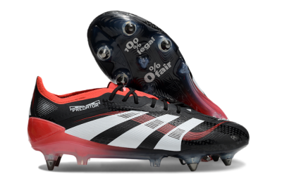 Adidas Predator 25 Elite SG Football Boots - Black/White/Red