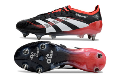 Adidas Predator 25 Elite SG Football Boots - Black/White/Red