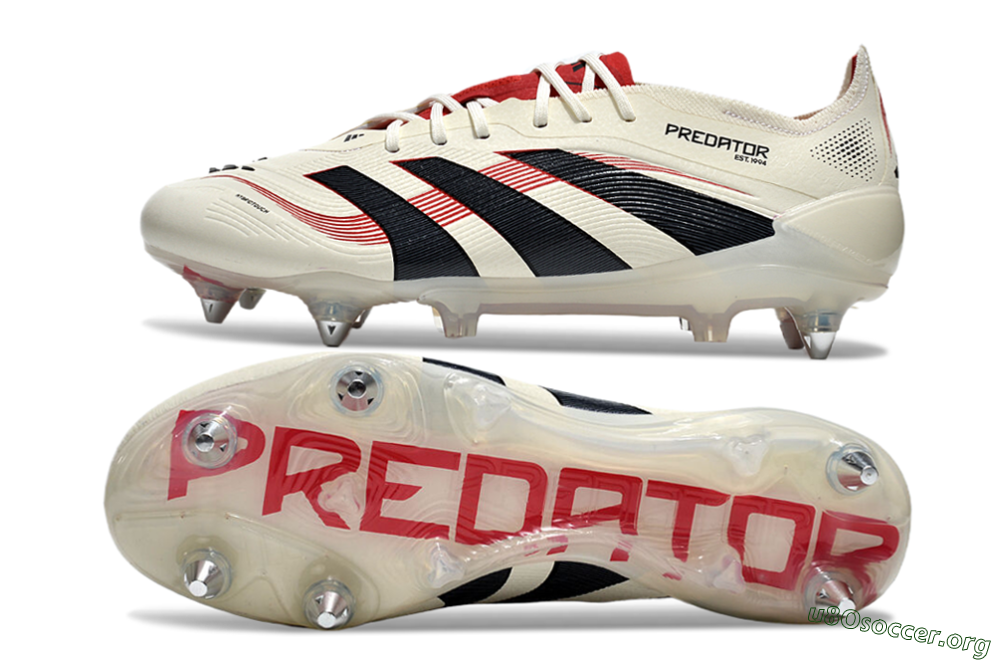 Adidas Predator 25 Elite SG Football Boots - White/Black/Red 1