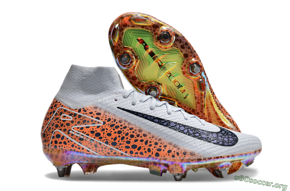 Nike Air Zoom Mercurial Superfly 10 Elite SG Football Boots - Grey/Black/Leopard 2