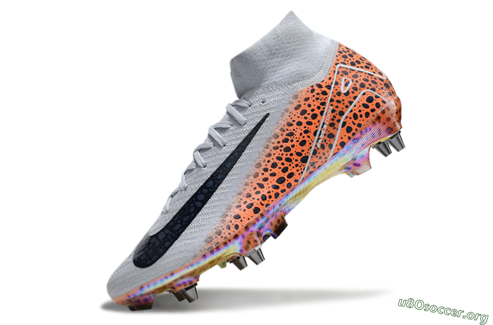 Nike Air Zoom Mercurial Superfly 10 Elite SG Football Boots - Grey/Black/Leopard 5
