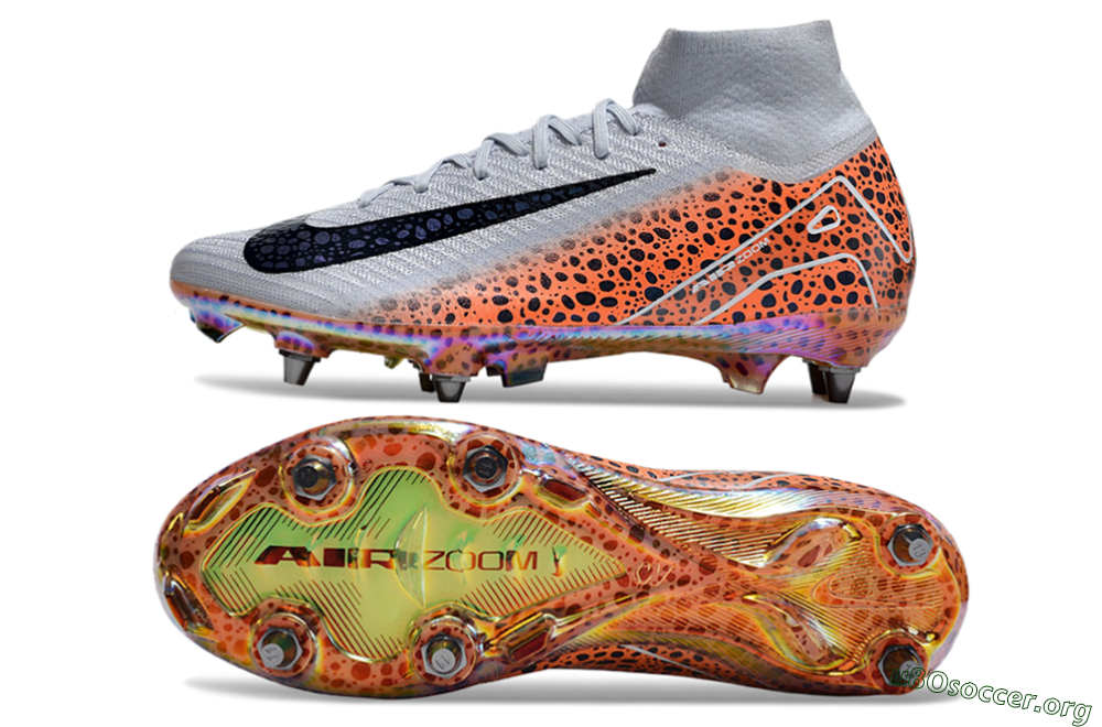 Nike Air Zoom Mercurial Superfly 10 Elite SG Football Boots - Grey/Black/Leopard 1
