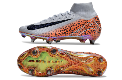 Nike Air Zoom Mercurial Superfly 10 Elite SG Football Boots - Grey/Black/Leopard