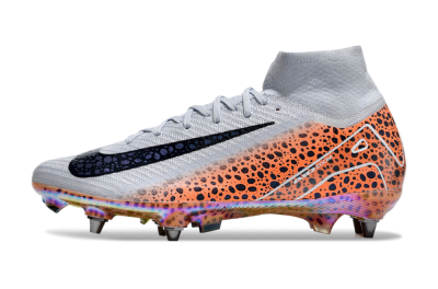 Nike Air Zoom Mercurial Superfly 10 Elite SG Football Boots - Grey/Black/Leopard