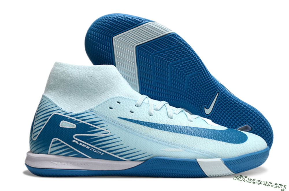 Nike Air Zoom Mercurial Superfly 10 Academy IC Football Shoes - Jade/Blue/White 2