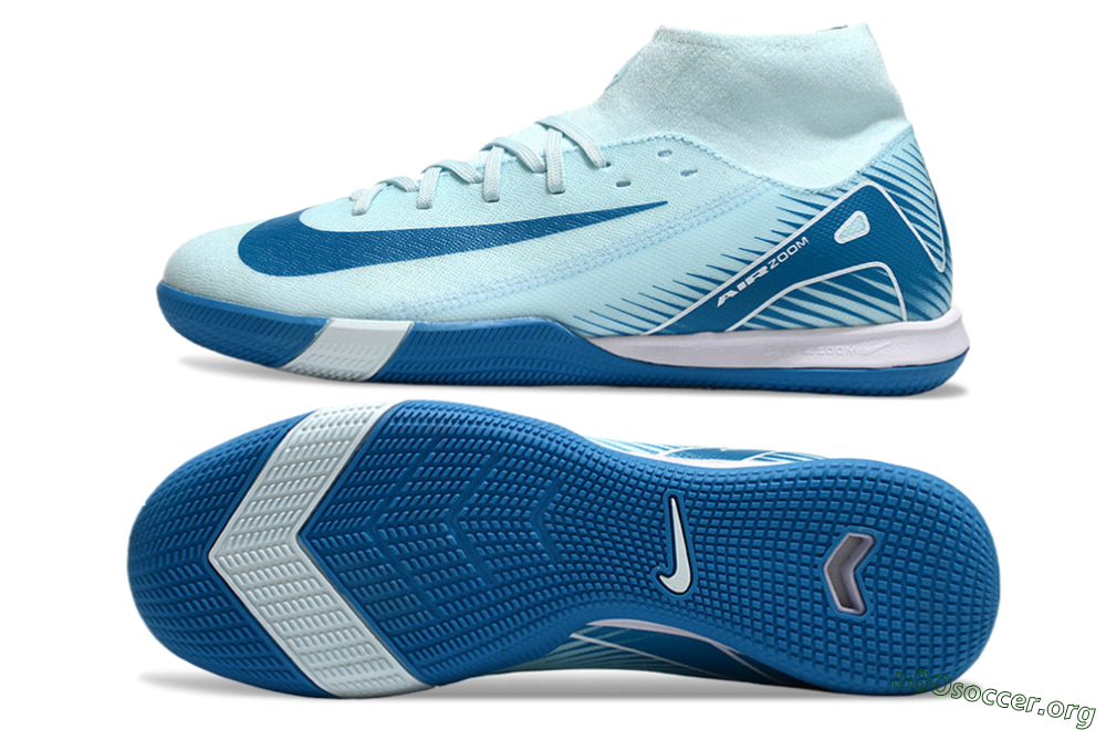 Nike Air Zoom Mercurial Superfly 10 Academy IC Football Shoes - Jade/Blue/White 1