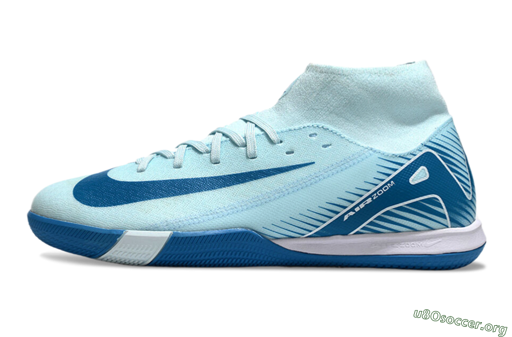 Nike Air Zoom Mercurial Superfly 10 Academy IC Football Shoes - Jade/Blue/White 3