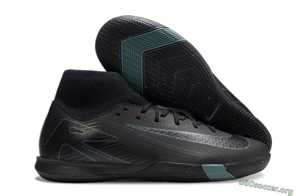 Nike Air Zoom Mercurial Superfly 10 Academy IC Football Shoes - Black/Green 2