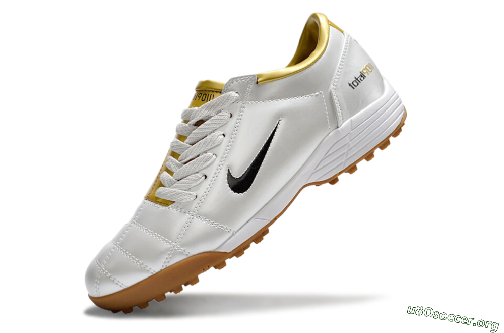 Nike Total 90 II TF Football Shoes - Silver/Black/Gold 5