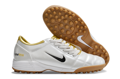 Nike Total 90 II TF Football Shoes - Silver/Black/Gold