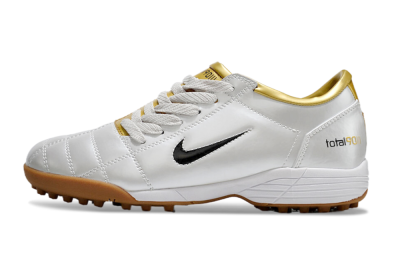 Nike Total 90 II TF Football Shoes - Silver/Black/Gold