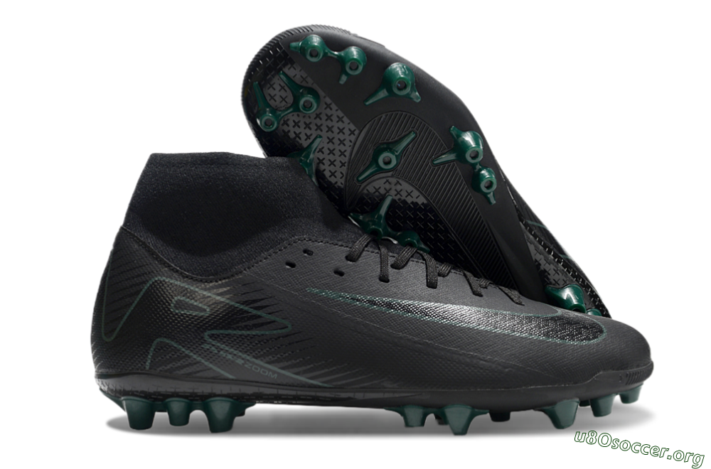 Nike Air Zoom Mercurial Superfly 10 Academy AG Football Boots - Black/Green 2
