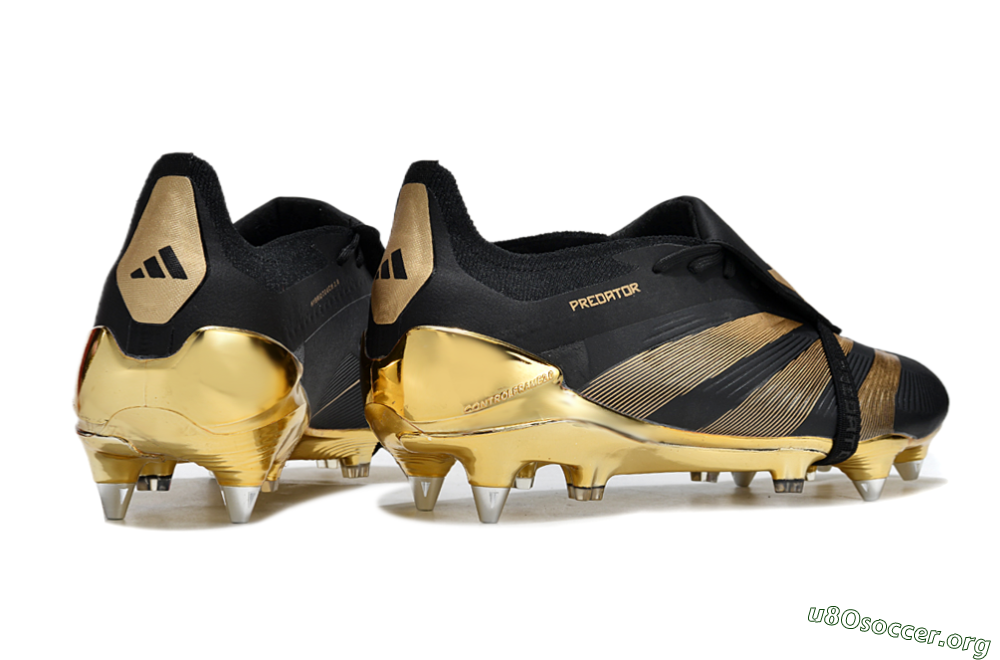 Adidas Predator Elite Foldover Tongue SG Football Boots - Black/Gold 6