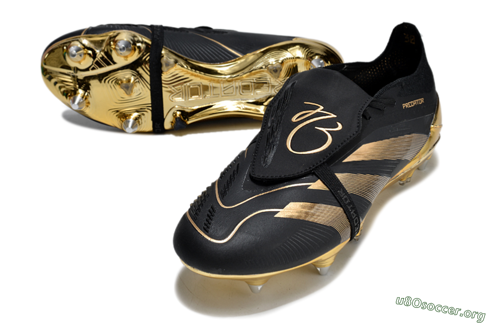 Adidas Predator Elite Foldover Tongue SG Football Boots - Black/Gold 0