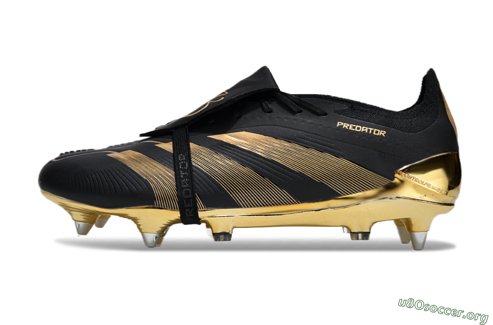 Adidas Predator Elite Foldover Tongue SG Football Boots - Black/Gold 3