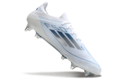 Adidas F50 Elite SG Football Boots - White/Silver/Blue