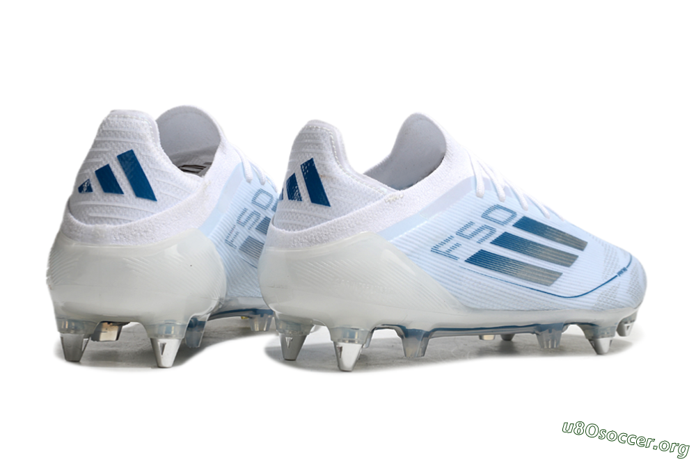 Adidas F50 Elite SG Football Boots - White/Silver/Blue 6