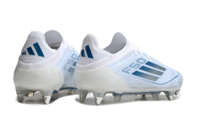 Adidas F50 Elite SG Football Boots - White/Silver/Blue