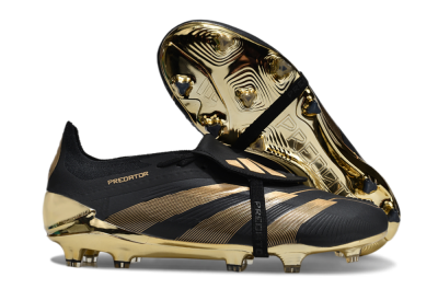 Adidas Predator Elite Foldover Tongue FG Football Boots - Black/Gold