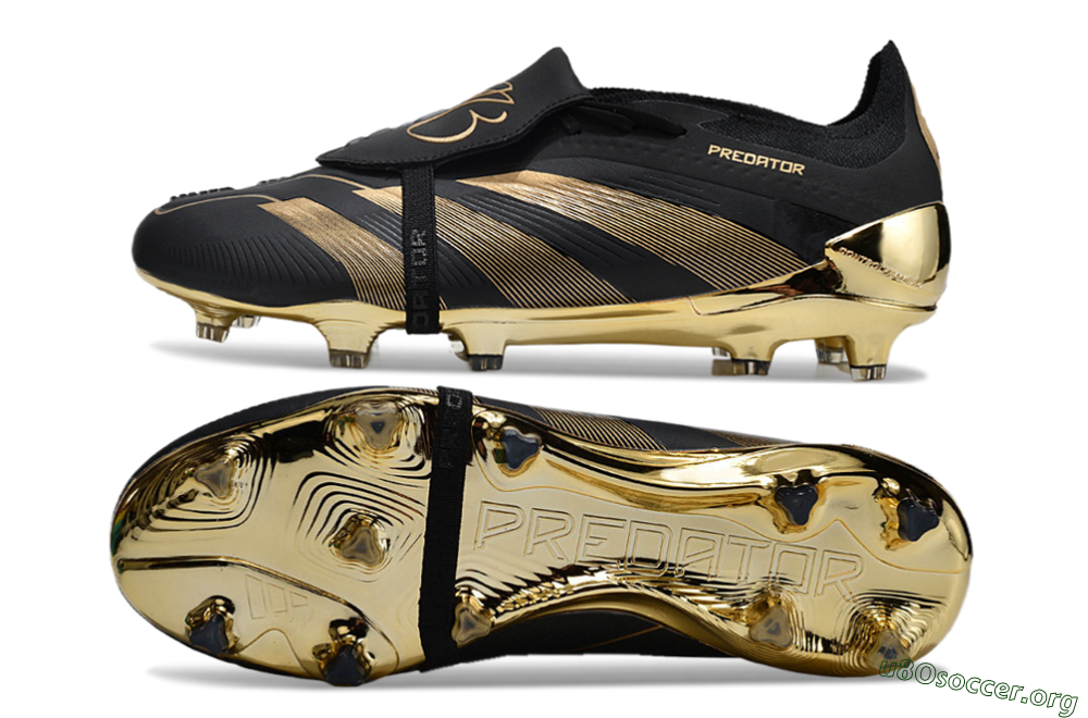 Adidas Predator Elite Foldover Tongue FG Football Boots - Black/Gold 1