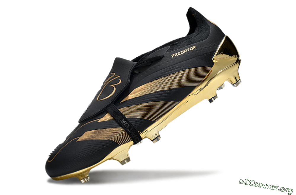 Adidas Predator Elite Foldover Tongue FG Football Boots - Black/Gold 5