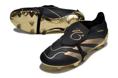 Adidas Predator Elite Foldover Tongue FG Football Boots - Black/Gold