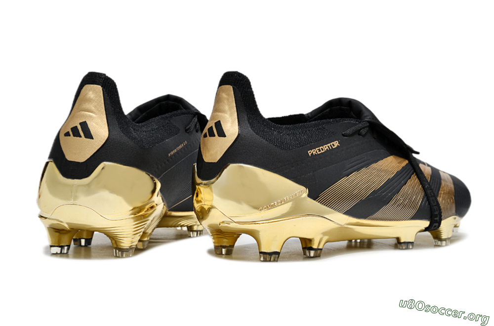 Adidas Predator Elite Foldover Tongue FG Football Boots - Black/Gold 6
