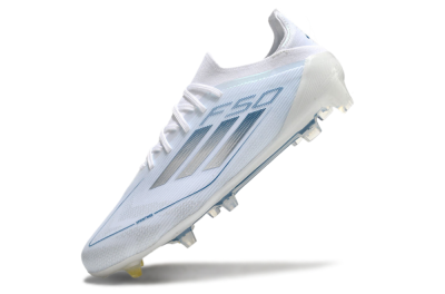 Adidas F50 Elite FG Football Boots - White/Silver/Blue