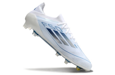 Adidas F50 Elite FG Football Boots - White/Silver/Blue