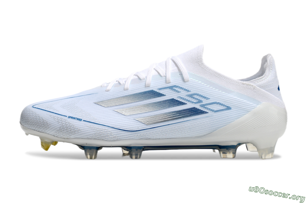 Adidas F50 Elite FG Football Boots - White/Silver/Blue 3