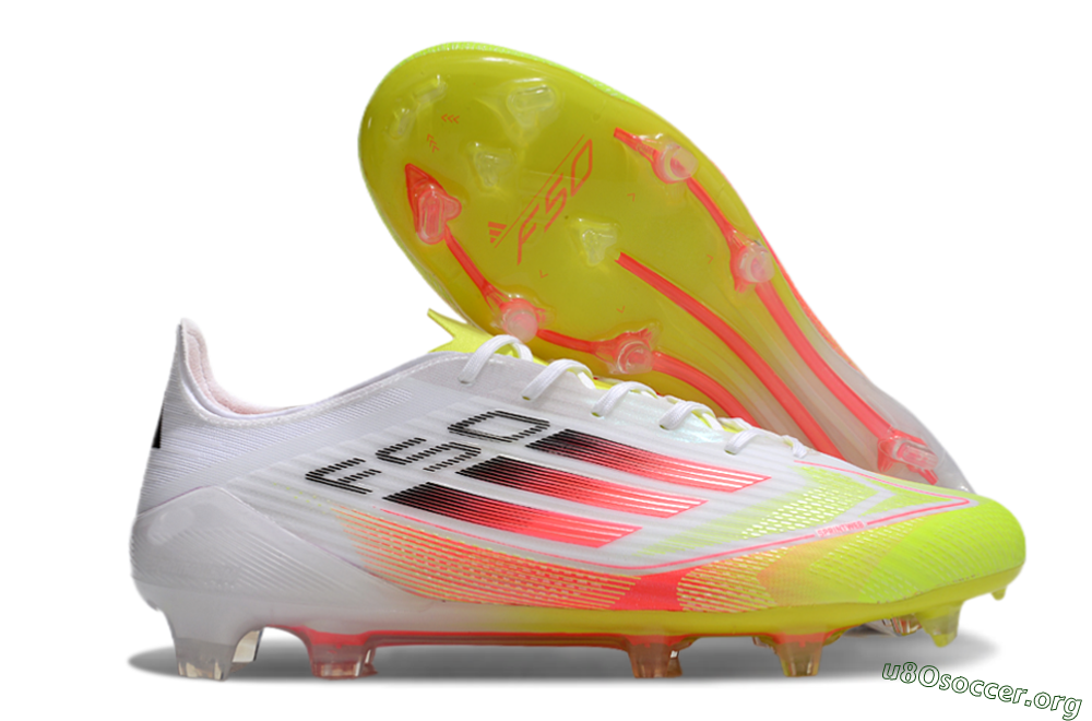Adidas F50 Elite FG Football Boots - White/Yellow/Red 2