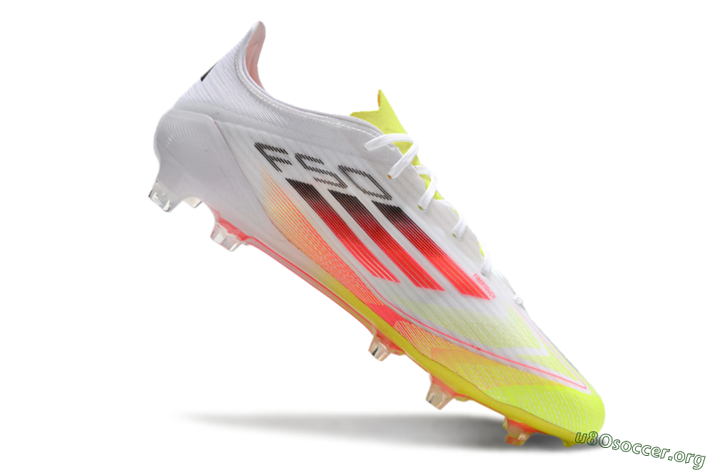 Adidas F50 Elite FG Football Boots - White/Yellow/Red 4