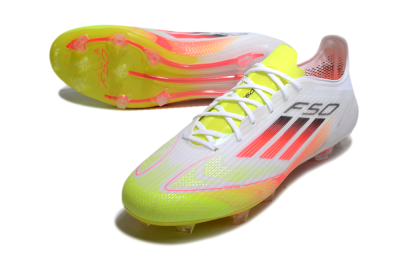 Adidas F50 Elite FG Football Boots - White/Yellow/Red