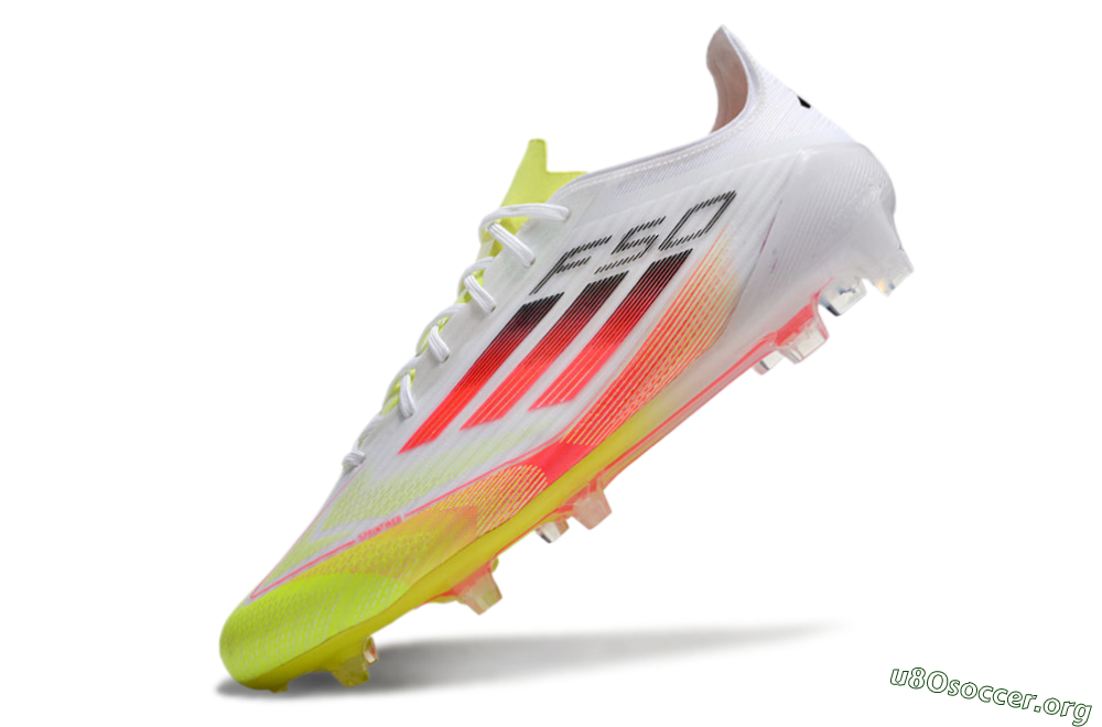 Adidas F50 Elite FG Football Boots - White/Yellow/Red 5