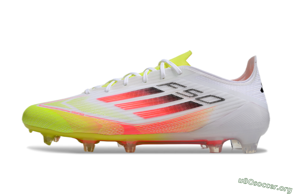Adidas F50 Elite FG Football Boots - White/Yellow/Red 3