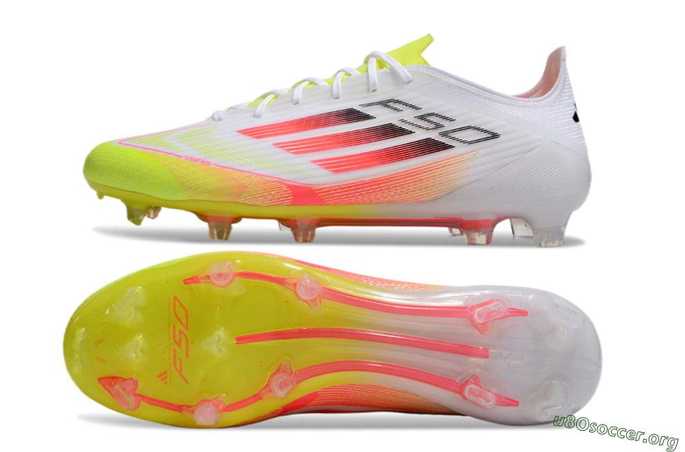 Adidas F50 Elite FG Football Boots - White/Yellow/Red 1